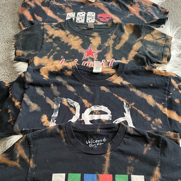 Hot Topic Tops - ‼️BLOWOUT SALE‼️5/$25 Bleach dye band shirts